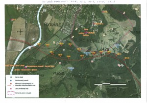 Mapa hydrogeologickych vrtov na Sliači